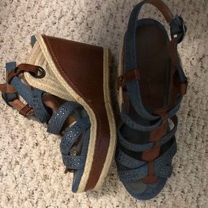 LUCKY BRAND SIZE 8 PLATFORM WEDGES
